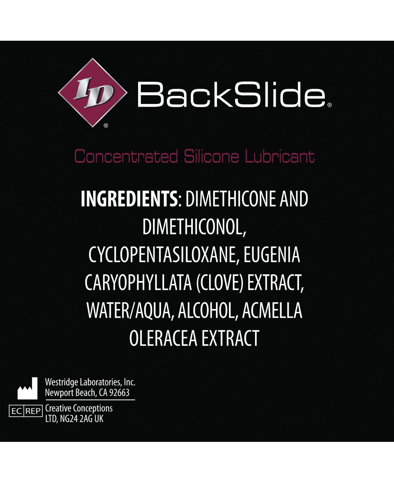 ID Backslide Anal Lubricant - .27 oz Tube Box of 4 (2)