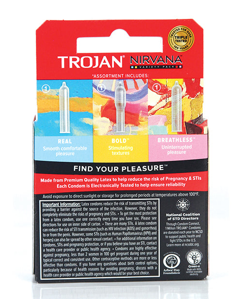 Trojan Nirvana Condoms - Pack of 3