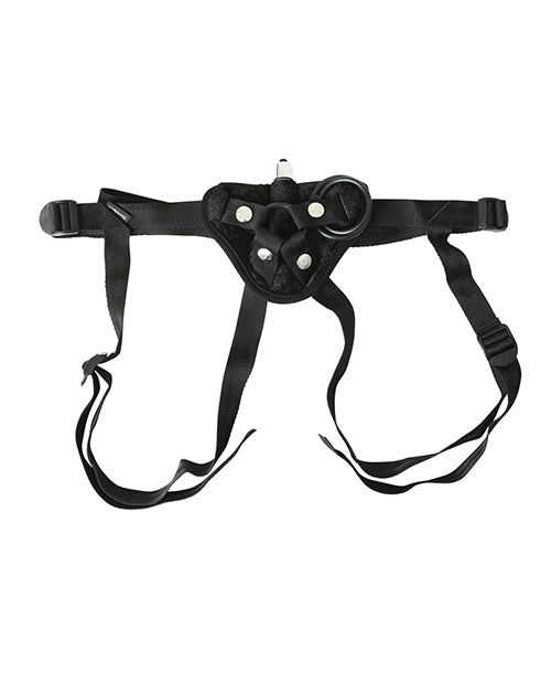 Sportsheets Vibrating Velvet Harness w/Bullet - Black