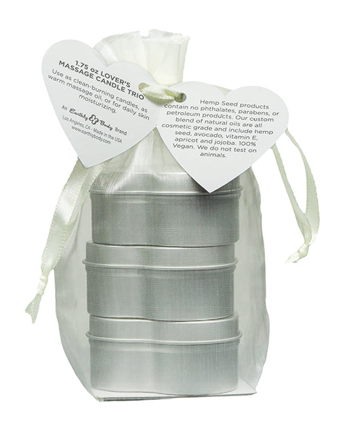 Earthly Body Earthly Body 2026 Valentines 3 in 1 Candle Trio Gift - 1.75 oz Asst. Scents - Image 2