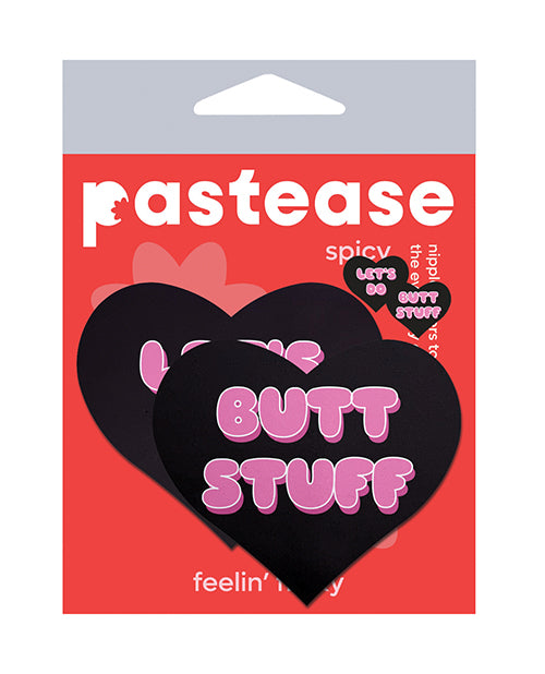 Pastease Pastease Premium Heart Let's Do Butt Stuff - Black/Pink O/S - Image 5