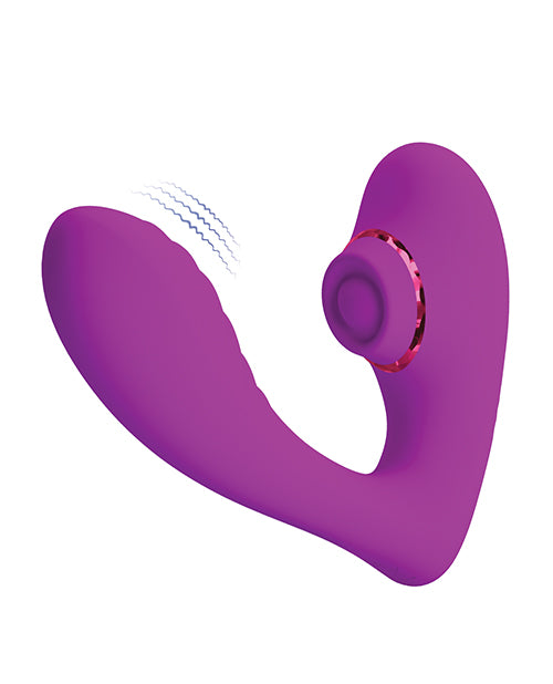Pretty Love Nauty Thumping & Vibrating Insertable Vibrator - Fuchsia