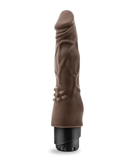 Blush Dr. Skin Cock Vibe 8" Vibrating Cock - Chocolate