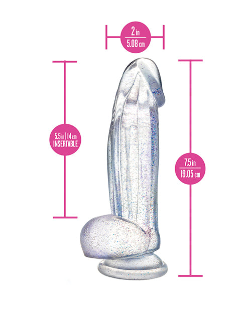 Blush Naturally Yours Bling - Sparkling Clear Dildo