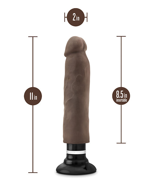Blush Au Naturel 11" Sensa Feel Magnum Vibrating Dong - Chocolate