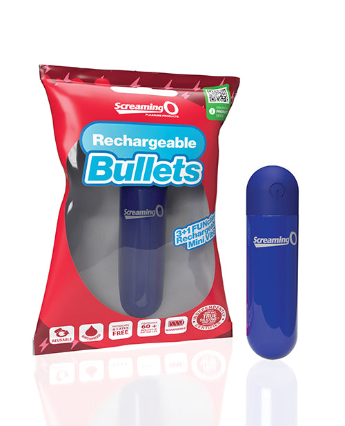 Screaming O Screaming O Rechargeable Bullets - Blue - Image 7