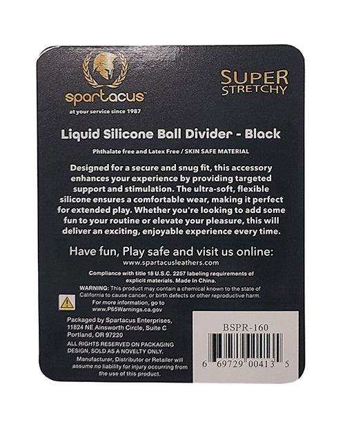 Spartacus Liquid Silicone Ball Divider - Black