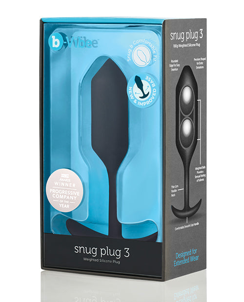 b-vibe b-Vibe Weighted Snug Plug 3 - 180 g Black - Image 9