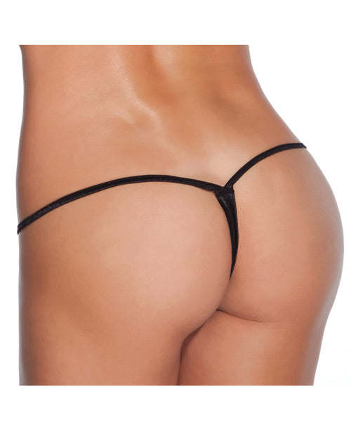 Coquette Low Rise Lycra G-String Black O/S - Image 3
