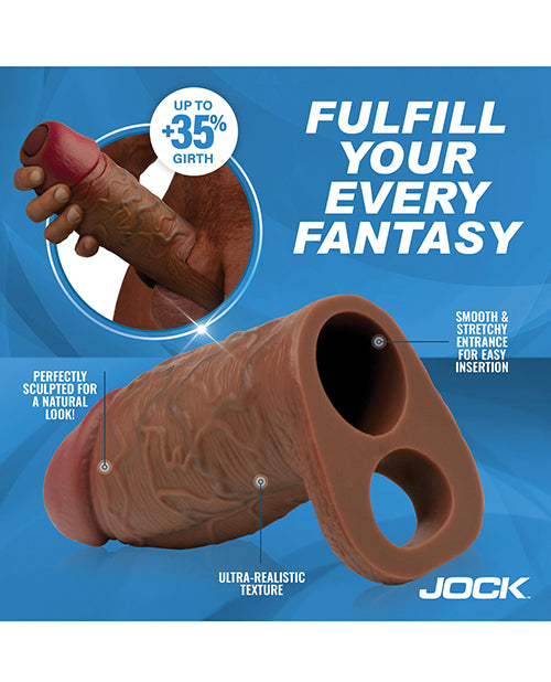 Jock Curve Toys Jock Silicone Penis Extension Sleeve - Dark - Image 8