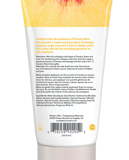 COOCHY Shave Cream - 3.4 oz Peachy Keen