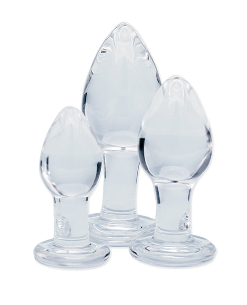 Clarity Glass Dildo 3 Piece Kit - Utopian Trinity