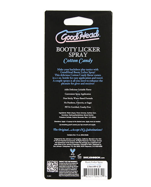 GoodHead GoodHead Booty Licker Spray - 1 oz Cotton Candy - Image 3