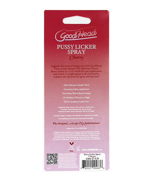 GoodHead Pussy Licker Spray - 1 oz Cherry