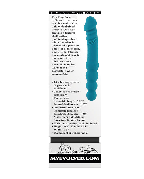 Evolved Evolved Flip Flop Dual-Sided Vibrator - Teal - Image 6