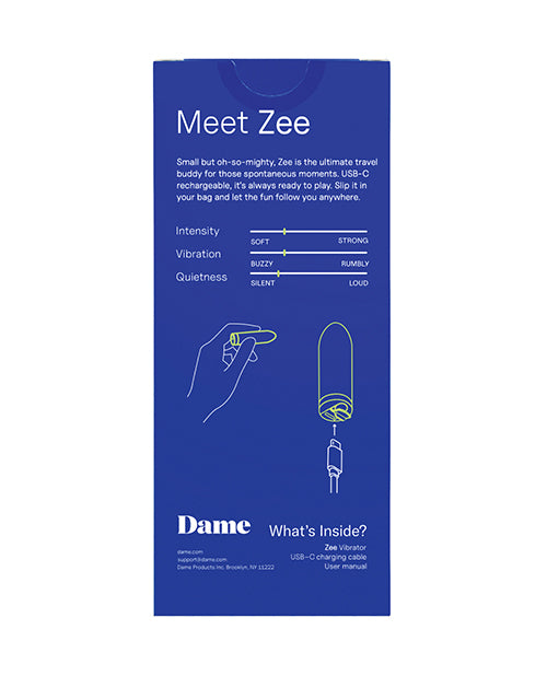 Dame Dame Zee Bullet Vibrator - Citrus - Image 8