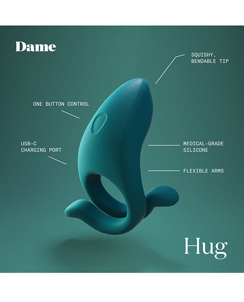 Dame Hug Vibrating Couples Ring - Steel