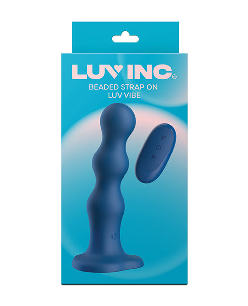 Luv Inc. Beaded Strap-On Luv Vibe - Blue