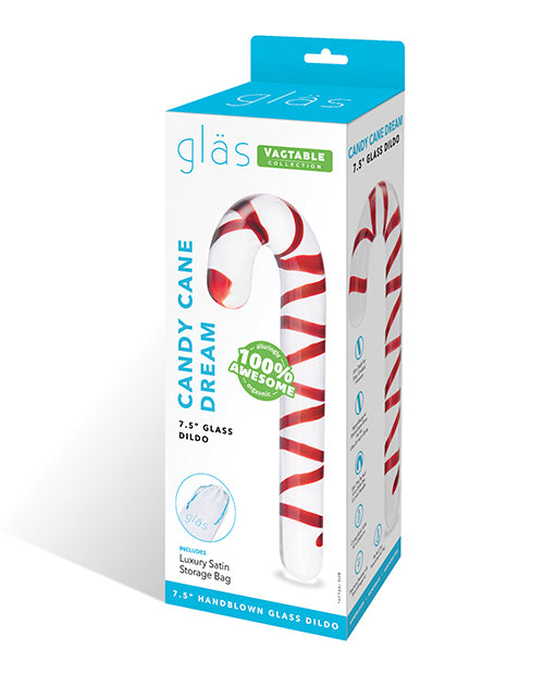 Glas 7.5" Dildo Candy Cane Dream