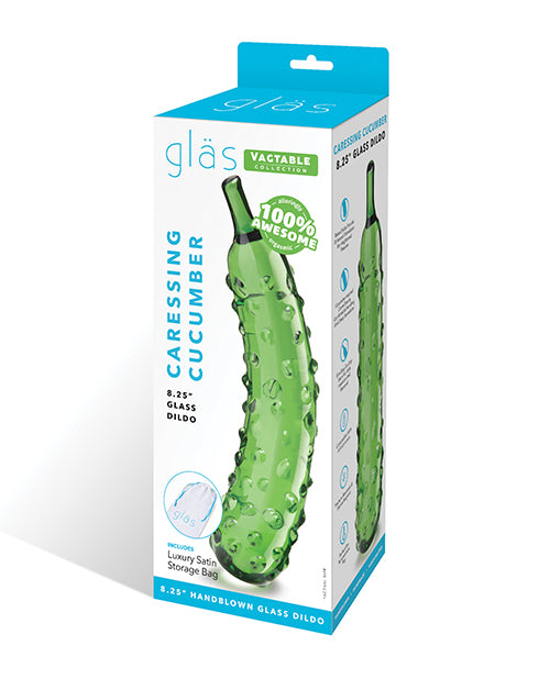 Glas 8.25" Dildo Caressing Cucumber