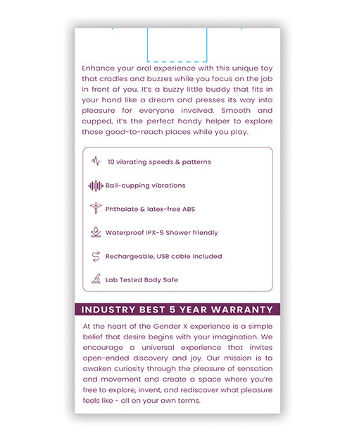 Gender X BJ Buddy - Burgundy