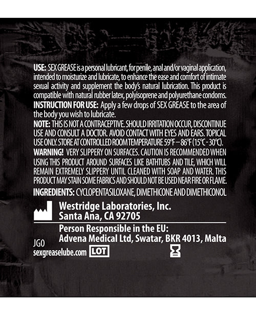 Sex Grease Silicone - 8.5 oz Bottle