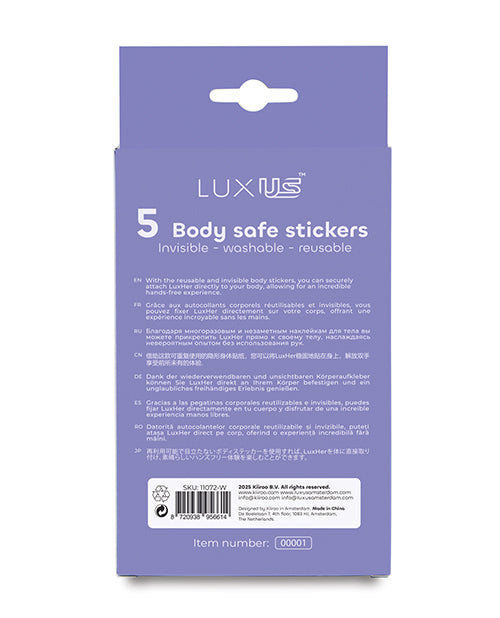 Luxus Kiiroo Luxus Luxher 5 Pieces Adhesive Stickers Accessory - Clear - Image 3