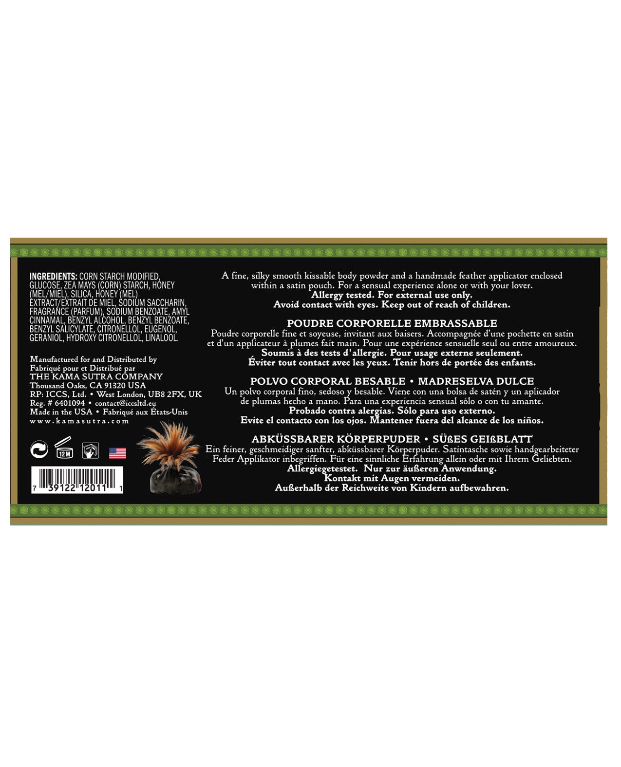 Kama Sutra Honey Dust - 6 oz Sweet Honeysuckle (2)