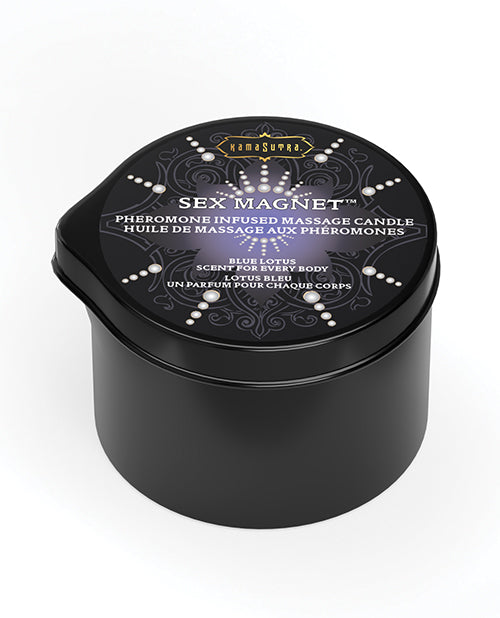 Kama Sutra Sex Magnet Candle w/Pour Spout -Blue Lotus - 2 oz.