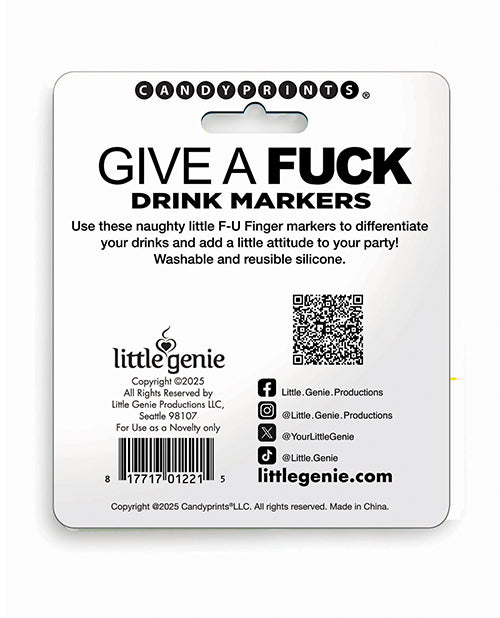 Give A Fuck Drink Markers 6 pc Set - Multi-Color