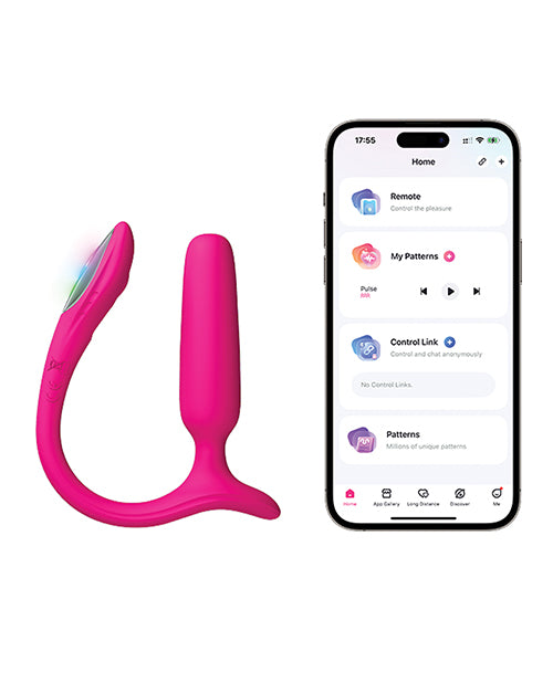 Lovense Lush Anal App-Controlled Butt Plug - Pink