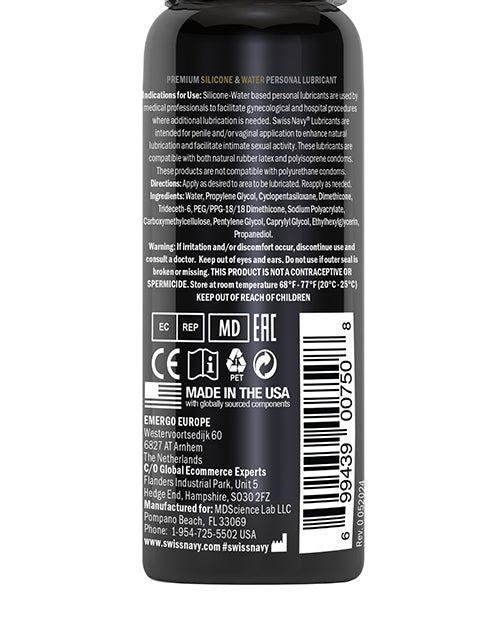 Swiss Navy Premium Hybrid Lubricant - 1 oz Bottle