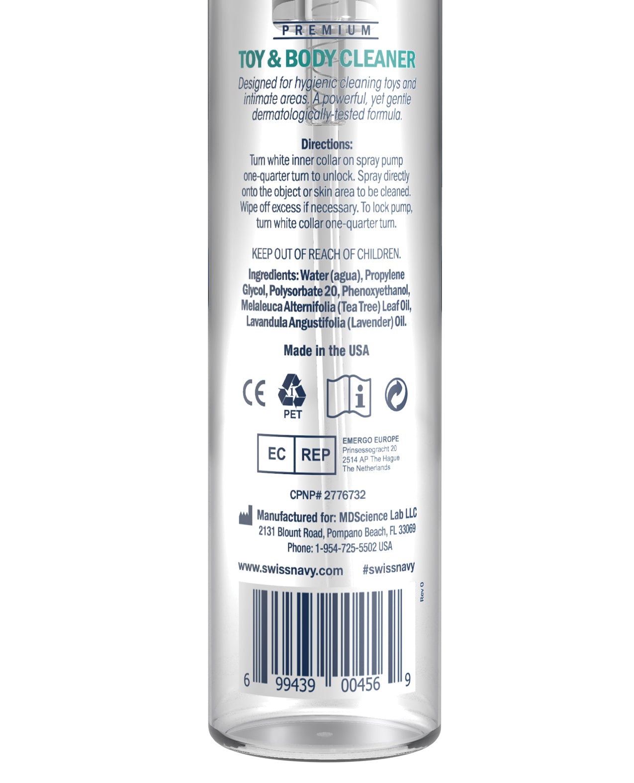 Swiss Navy Toy & Body Foaming Cleaner - 7 oz