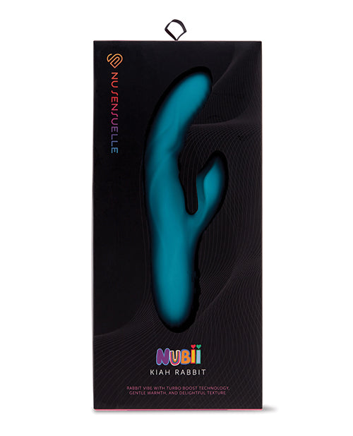Nu Sensuelle Nu Sensuelle Nubii Kiah Turbo Boost & Heating Dual Stim Rabbit - Blue - Image 4