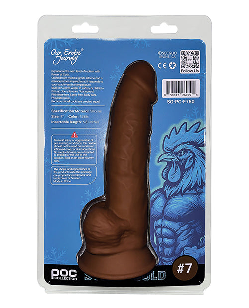 Power of Cock 9" Dildo - Brown