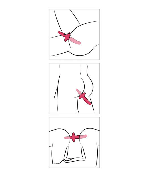 Couples Choice 2in1 Vaginal & Anal Vibrator - Pink