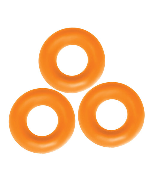 Oxballs Oxballs Fat Willy 3 Pack Jumbo Cock Rings - Orange - Image 5