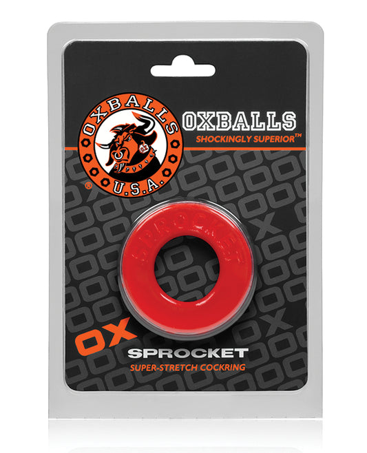 Oxballs Atomic Jock Sprocket Cockring - Red