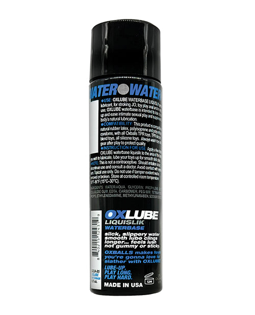 Oxballs Ox Balls OXLube Liquislik Waterbase - 8.5 oz - Image 2