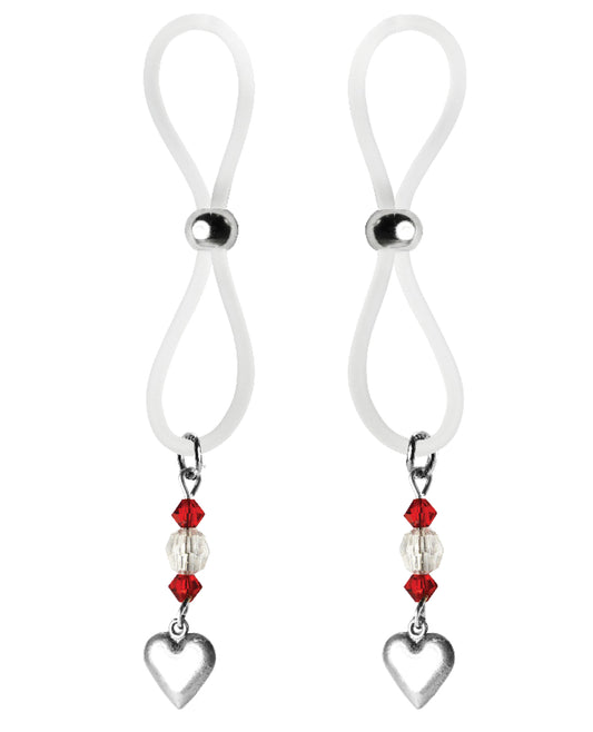 Bijoux de Nip Bijoux de Nip Nipple Halos Heart Charm - Red/Clear - Image 2