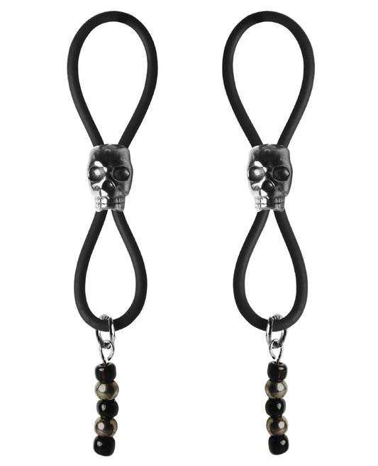 Bijoux de Nip Bijoux de Nip Nipple Halos Black Skull Slider - Black/Silver - Image 2
