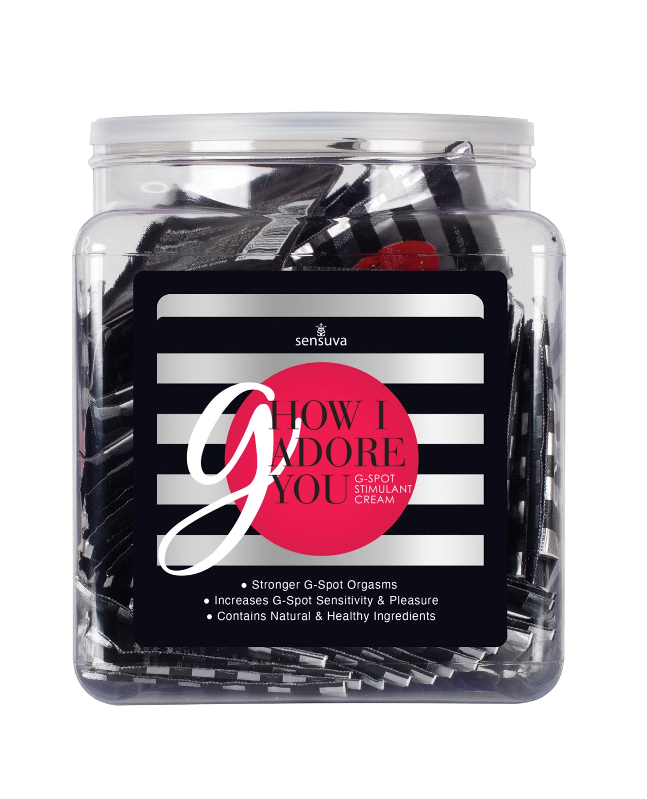 Sensuva G How I Adore you G-Spot Enhancement Cream - Tub of 100 Single Use Packet - Image 2