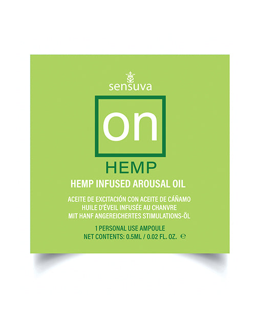On ON Hemp Arousal Oil - Single Use Ampoule Packet - Image 2