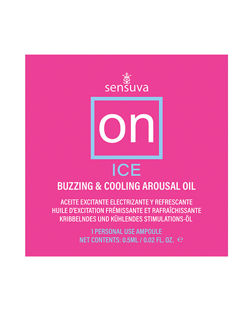 On ON Ice Arousal Oil - Single Use Ampoule Packet - Image 2