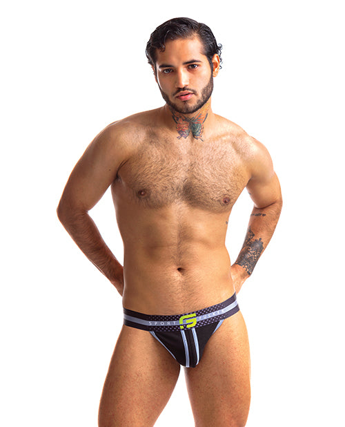 Sport Fucker Jersey Jock - XXL Black/Green