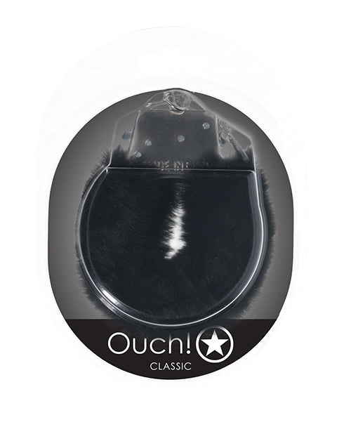 Shots Ouch! Classic Fluffy Handcuffs - Black