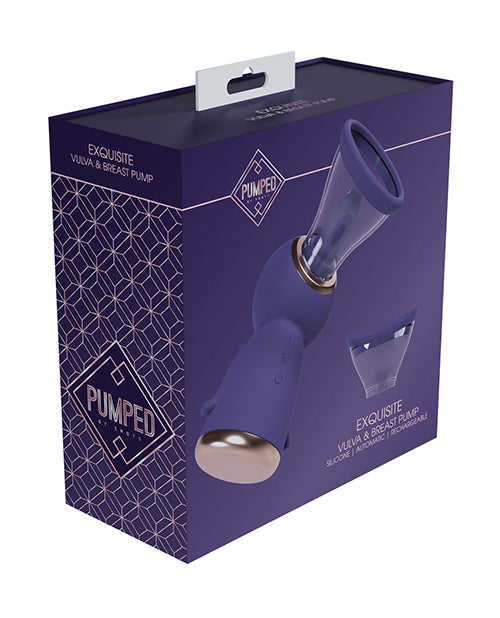 Shots Shots Pumped Exquisite Rechargeable Vulva & Breast Pump - Purple - Image 4