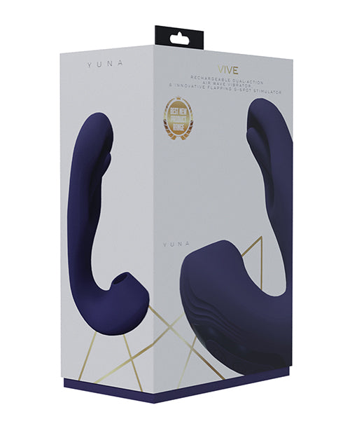Vive Shots Vive Yuna Dual Action Airwave Vibrator & G-Spot Stimulator - Purple - Image 6