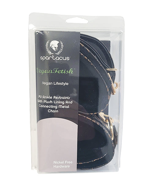 Spartacus Faux Fur Lining Ankle Restraints - Brown Floral Print