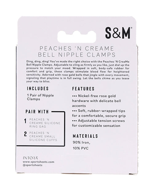 Sex & Mischief Peaches 'n CreaMe Bell Nipple Clamps